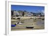 Boats in St. Ives Harbour at Low Tide, St. Ives, Cornwall, England, United Kingdom, Europe-Simon Montgomery-Framed Photographic Print