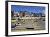 Boats in St. Ives Harbour at Low Tide, St. Ives, Cornwall, England, United Kingdom, Europe-Simon Montgomery-Framed Photographic Print