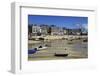 Boats in St. Ives Harbour at Low Tide, St. Ives, Cornwall, England, United Kingdom, Europe-Simon Montgomery-Framed Photographic Print