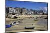 Boats in St. Ives Harbour at Low Tide, St. Ives, Cornwall, England, United Kingdom, Europe-Simon Montgomery-Mounted Photographic Print