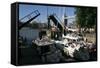 Boats in St Katherines Lock, London-Peter Thompson-Framed Stretched Canvas