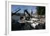 Boats in St Katherines Lock, London-Peter Thompson-Framed Photographic Print