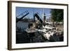 Boats in St Katherines Lock, London-Peter Thompson-Framed Photographic Print