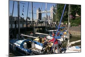 Boats in St Katherines Lock, London-Peter Thompson-Mounted Photographic Print