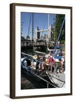 Boats in St Katherines Lock, London-Peter Thompson-Framed Photographic Print