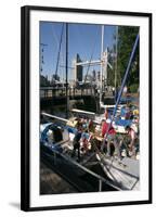 Boats in St Katherines Lock, London-Peter Thompson-Framed Photographic Print