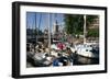 Boats in St Katherines Lock, London-Peter Thompson-Framed Photographic Print