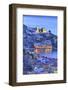 Boats in Symi Harbour from Elevated Angle at Dusk, Symi, Dodecanese, Greek Islands, Greece, Europe-Neil Farrin-Framed Photographic Print