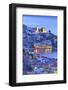 Boats in Symi Harbour from Elevated Angle at Dusk, Symi, Dodecanese, Greek Islands, Greece, Europe-Neil Farrin-Framed Photographic Print