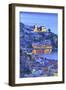 Boats in Symi Harbour from Elevated Angle at Dusk, Symi, Dodecanese, Greek Islands, Greece, Europe-Neil Farrin-Framed Photographic Print