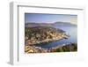 Boats in Symi Harbour from Elevated Angle, Symi, Dodecanese, Greek Islands, Greece, Europe-Neil Farrin-Framed Photographic Print