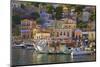 Boats in Symi Harbour, Symi, Dodecanese, Greek Islands, Greece, Europe-Neil Farrin-Mounted Premium Photographic Print