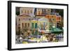 Boats in Symi Harbour, Symi, Dodecanese, Greek Islands, Greece, Europe-Neil Farrin-Framed Photographic Print