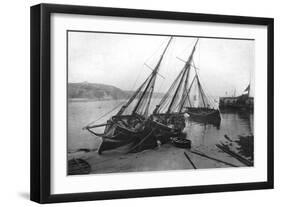 Boats in Tenby Harbour, Pembrokeshire, Wales, 1924-1926-Francis & Co Frith-Framed Giclee Print