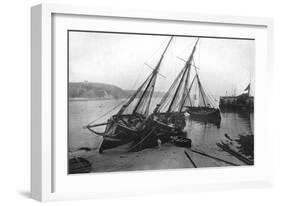 Boats in Tenby Harbour, Pembrokeshire, Wales, 1924-1926-Francis & Co Frith-Framed Giclee Print