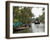 Boats in the Alleppey Backwaters, Kerala, India-null-Framed Photographic Print