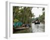 Boats in the Alleppey Backwaters, Kerala, India-null-Framed Photographic Print