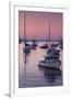 Boats in the Atlantic Ocean at dawn, Rockport Harbor, Rockport, Maine, USA-null-Framed Photographic Print