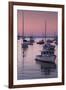 Boats in the Atlantic Ocean at dawn, Rockport Harbor, Rockport, Maine, USA-null-Framed Photographic Print