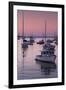 Boats in the Atlantic Ocean at dawn, Rockport Harbor, Rockport, Maine, USA-null-Framed Photographic Print