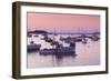 Boats in the Atlantic Ocean at dawn, Rockport Harbor, Rockport, Maine, USA-null-Framed Photographic Print