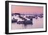 Boats in the Atlantic Ocean at dawn, Rockport Harbor, Rockport, Maine, USA-null-Framed Photographic Print