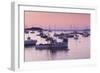 Boats in the Atlantic Ocean at dawn, Rockport Harbor, Rockport, Maine, USA-null-Framed Photographic Print