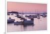 Boats in the Atlantic Ocean at dawn, Rockport Harbor, Rockport, Maine, USA-null-Framed Photographic Print