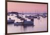 Boats in the Atlantic Ocean at dawn, Rockport Harbor, Rockport, Maine, USA-null-Framed Photographic Print