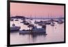 Boats in the Atlantic Ocean at dawn, Rockport Harbor, Rockport, Maine, USA-null-Framed Photographic Print