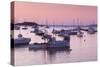 Boats in the Atlantic Ocean at dawn, Rockport Harbor, Rockport, Maine, USA-null-Stretched Canvas