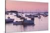 Boats in the Atlantic Ocean at dawn, Rockport Harbor, Rockport, Maine, USA-null-Stretched Canvas