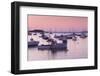 Boats in the Atlantic Ocean at dawn, Rockport Harbor, Rockport, Maine, USA-null-Framed Photographic Print