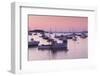 Boats in the Atlantic Ocean at dawn, Rockport Harbor, Rockport, Maine, USA-null-Framed Photographic Print