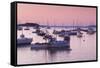 Boats in the Atlantic Ocean at dawn, Rockport Harbor, Rockport, Maine, USA-null-Framed Stretched Canvas