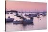 Boats in the Atlantic Ocean at dawn, Rockport Harbor, Rockport, Maine, USA-null-Stretched Canvas