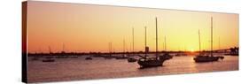 Boats in the Atlantic Ocean, Sarasota Bay, Gulf of Mexico, Sarasota, Florida, USA-null-Stretched Canvas