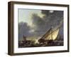 Boats in the Estuary of Holland Diep in a Storm-Aelbert Cuyp-Framed Giclee Print