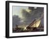 Boats in the Estuary of Holland Diep in a Storm-Aelbert Cuyp-Framed Giclee Print