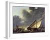 Boats in the Estuary of Holland Diep in a Storm-Aelbert Cuyp-Framed Giclee Print