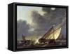 Boats in the Estuary of Holland Diep in a Storm-Aelbert Cuyp-Framed Stretched Canvas