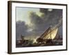 Boats in the Estuary of Holland Diep in a Storm-Aelbert Cuyp-Framed Giclee Print