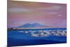 Boats in the Gulf of Naples Italy with Mount Vesuvio-Markus Bleichner-Mounted Art Print