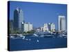 Boats in the Harbour and City Skyline of San Diego, California, USA-Richardson Rolf-Stretched Canvas