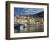 Boats in the Harbour and Painted Houses, Villefranche, on the Cote D'Azur, Provence, France-Rainford Roy-Framed Photographic Print