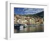 Boats in the Harbour and Painted Houses, Villefranche, on the Cote D'Azur, Provence, France-Rainford Roy-Framed Photographic Print