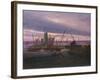 Boats in the Harbour at Evening, C. 1828-Caspar David Friedrich-Framed Giclee Print