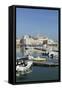 Boats in the Harbour by the Cathedral of St. Nicholas the Pilgrim (San Nicola Pellegrino) in Trani-Stuart Forster-Framed Stretched Canvas