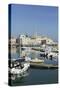 Boats in the Harbour by the Cathedral of St. Nicholas the Pilgrim (San Nicola Pellegrino) in Trani-Stuart Forster-Stretched Canvas