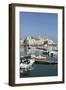 Boats in the Harbour by the Cathedral of St. Nicholas the Pilgrim (San Nicola Pellegrino) in Trani-Stuart Forster-Framed Photographic Print